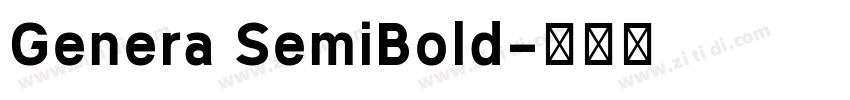 Genera SemiBold字体转换